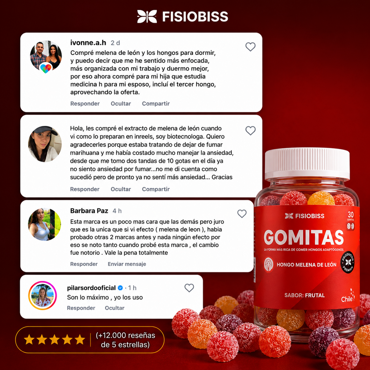Gomitas de Melena de León - 30 unidades