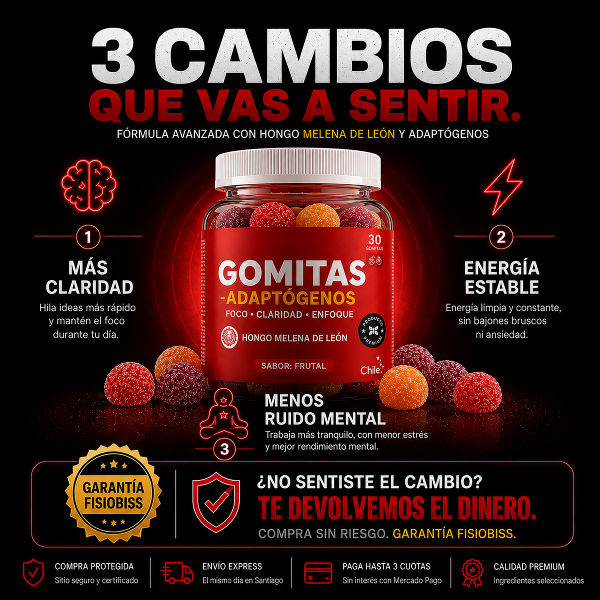 Gomitas de Melena de León - 30 unidades
